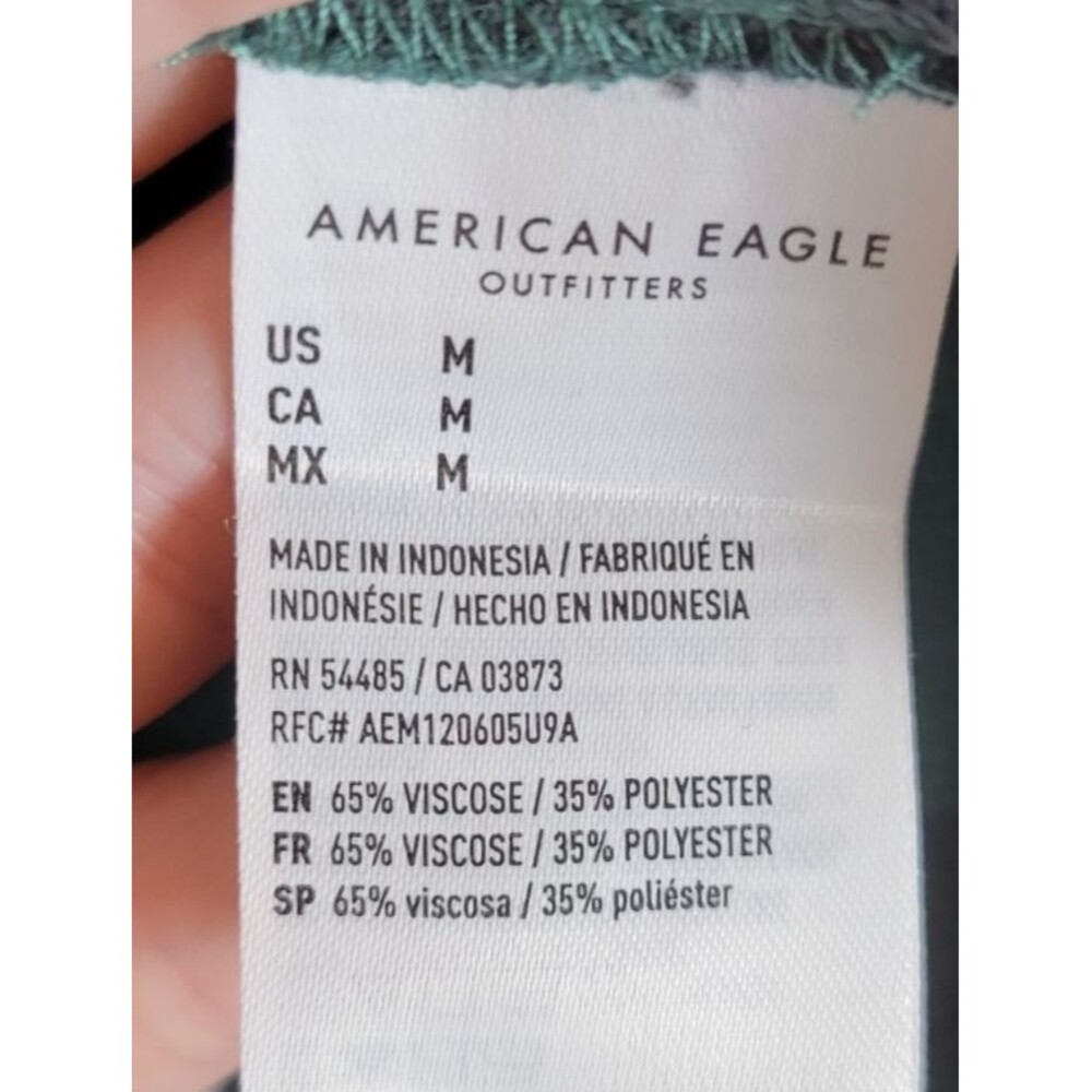 NWT American Eagle Womens Oversized Plaid Flannel Babydoll Top Size M - Picture 4 of 5